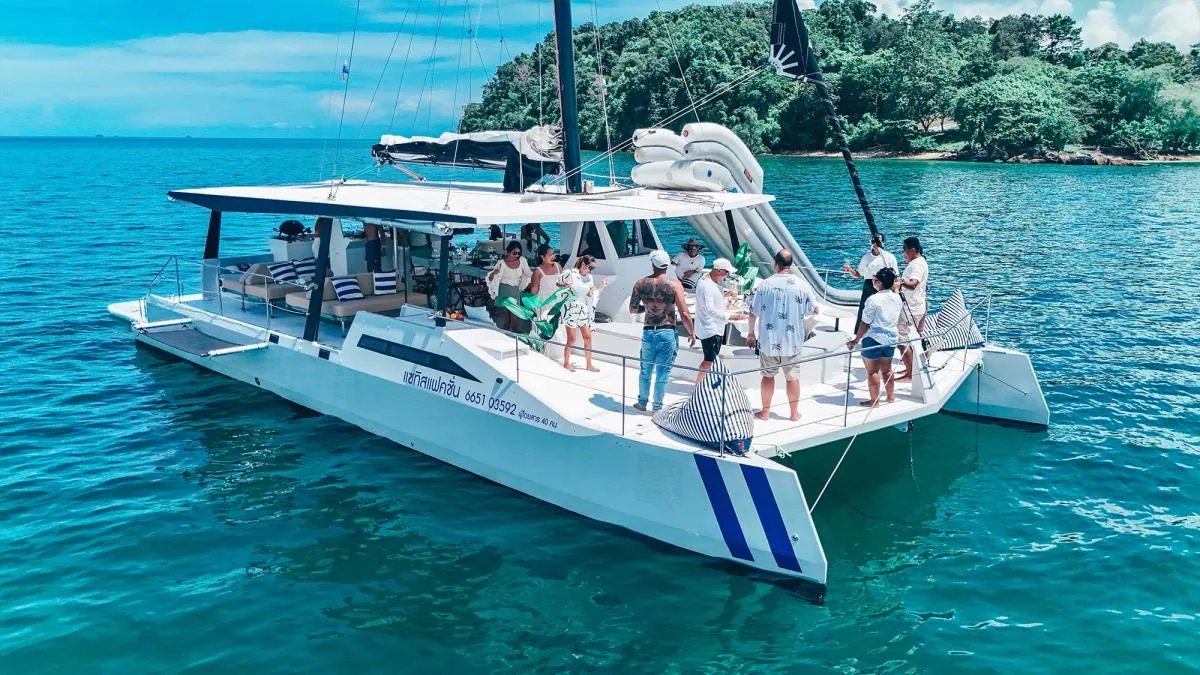 Satisfaction 55, 55ft party catamaran for charter in Phuket — view 5
