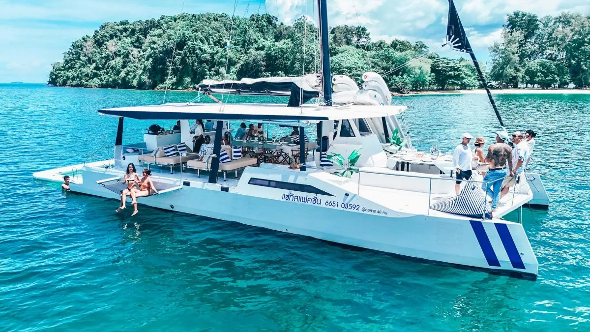 Satisfaction 55, 55ft party catamaran for charter in Phuket — view 6