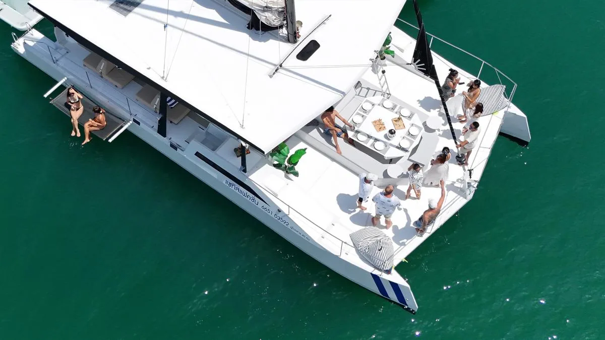 Satisfaction 55, 55ft party catamaran for charter in Phuket — view 10